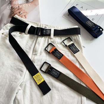 Platneni remen, unisex, kopča s dvostrukim prstenom, željezna kopča, svestran svakodnevni stil