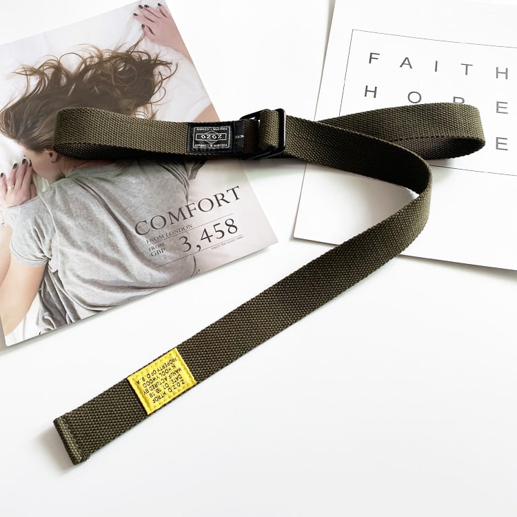 Platneni remen, unisex, kopča s dvostrukim prstenom, željezna kopča, svestran svakodnevni stil