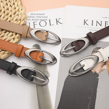 Ženski kaiš - umjetna koža; kopča od legure; kopča na iglu; širina: uska (<2 cm); elektroplatiranje