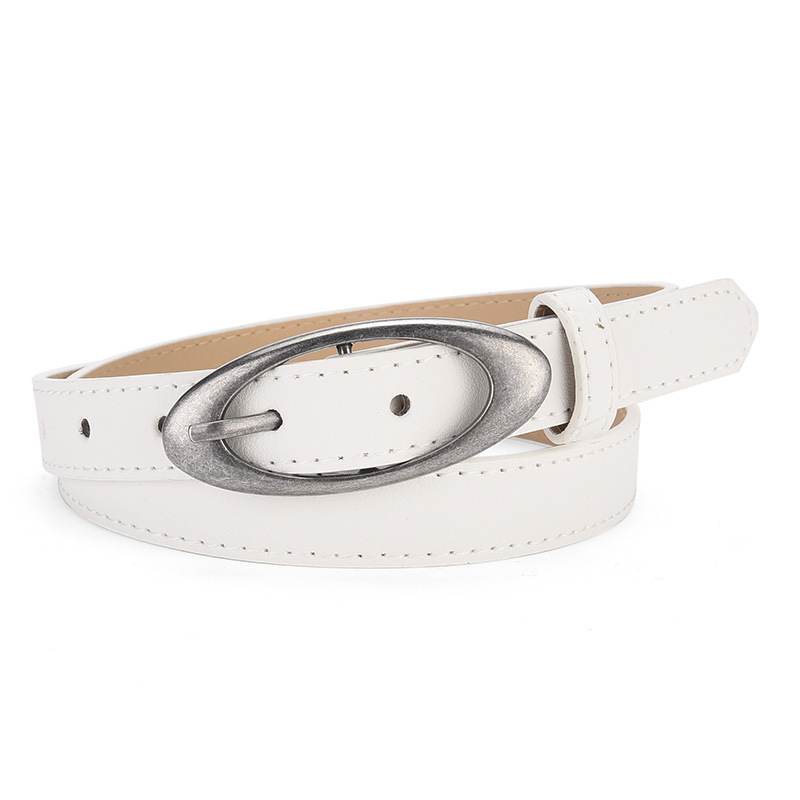 Ženski kaiš - umjetna koža; kopča od legure; kopča na iglu; širina: uska (<2 cm); elektroplatiranje