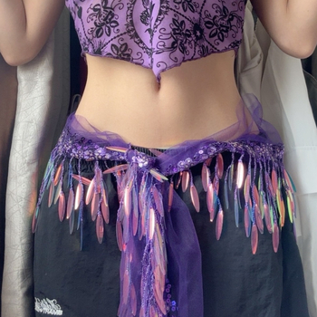 Ζώνη μέσης με αλυσίδα και κρόσια από μεταξωτά λουλούδια, Unisex, Άνοιξη 2025, Μοντέλο F99S97M5J8MST6