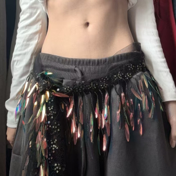 Ζώνη μέσης με αλυσίδα και κρόσια από μεταξωτά λουλούδια, Unisex, Άνοιξη 2025, Μοντέλο F99S97M5J8MST6