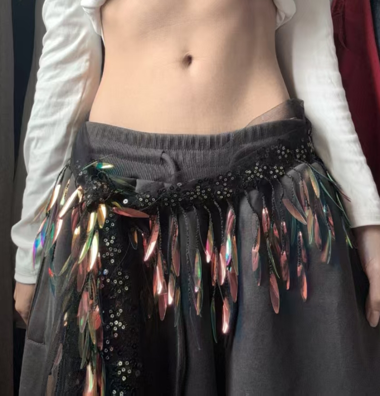 Ζώνη μέσης με αλυσίδα και κρόσια από μεταξωτά λουλούδια, Unisex, Άνοιξη 2025, Μοντέλο F99S97M5J8MST6