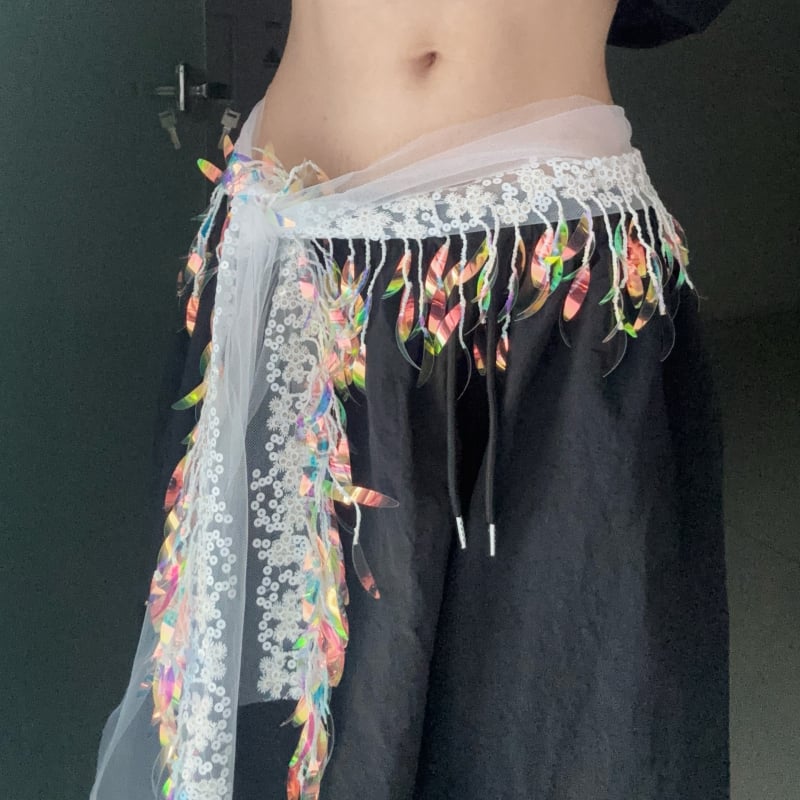 Ζώνη μέσης με αλυσίδα και κρόσια από μεταξωτά λουλούδια, Unisex, Άνοιξη 2025, Μοντέλο F99S97M5J8MST6