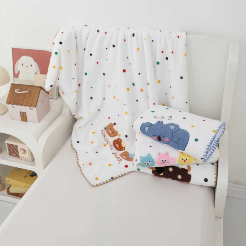 Dječja deka Bean Bean Fleece, Jiarou, za uzrast 3–6 godina, četiri godišnja doba