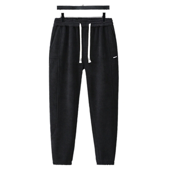Corduroy hlače s fleece podstavom, srednji pojas, slobodan kroj, male ravne nogavice, zima