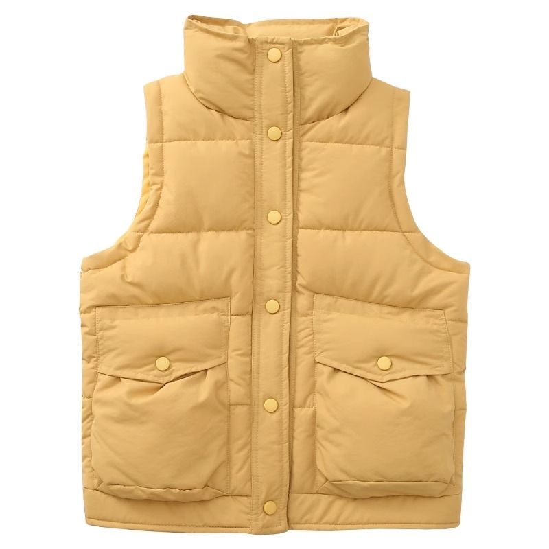 Dječja vest s poliesterskim punjenjem, glavna tkanina 50% pamuk, zatvarač, korejski stil, za djecu iznad 8 godina
