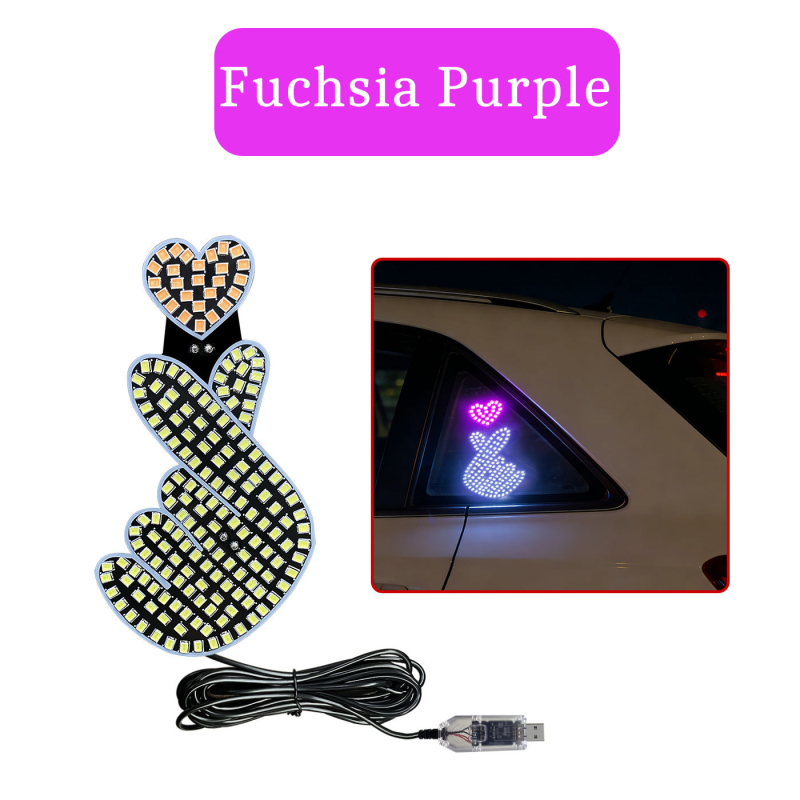Unutarnja dekorativna svjetiljka automobila u obliku srca, USB napajanje, 5W, 5V, 0.1A, model Pen Core, fiberglass