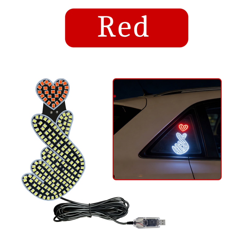 Unutarnja dekorativna svjetiljka automobila u obliku srca, USB napajanje, 5W, 5V, 0.1A, model Pen Core, fiberglass