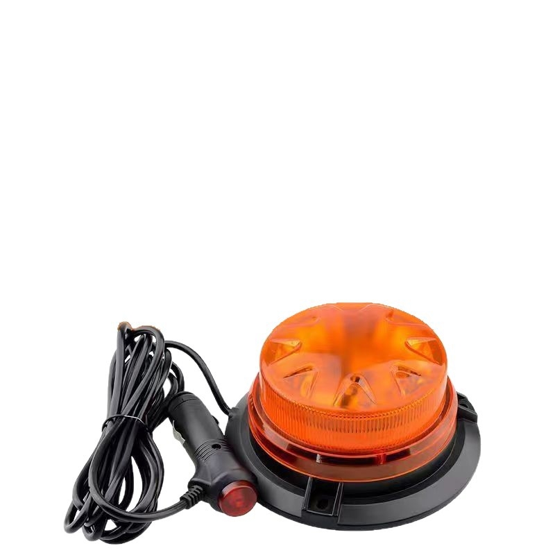 Automobilska magnetska stropna strob svjetiljka – 12-24V, LED, oblik Plum Blossom, rotirajuća