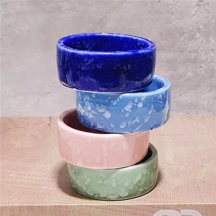 Kérámiás kisállat etető tál (Anti-Tilt, Anti-Splash; Xin Boheng; származás: Dehua; 360 darab; akváriumhoz)