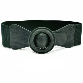 PU кожен колан за талия за рокли и палта, широк стил, distressed ефект, закопчаване с японски бутон, марка 001