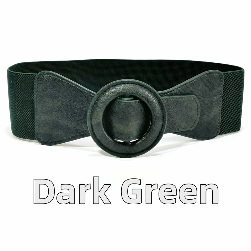 PU кожен колан за талия за рокли и палта, широк стил, distressed ефект, закопчаване с японски бутон, марка 001