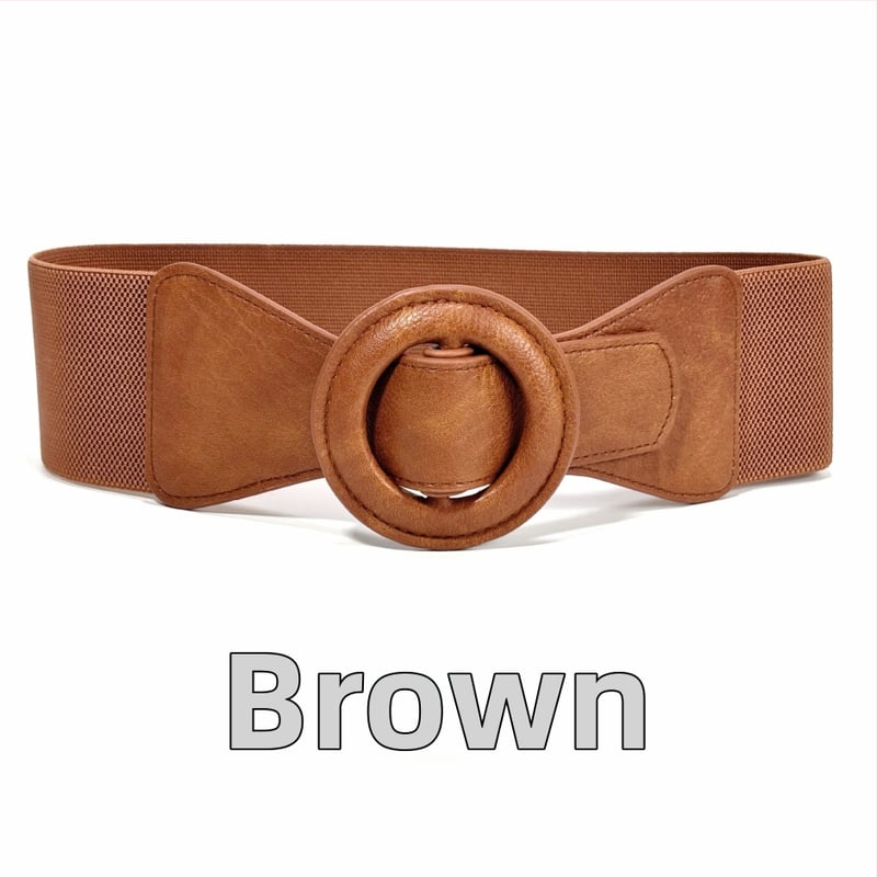 PU кожен колан за талия за рокли и палта, широк стил, distressed ефект, закопчаване с японски бутон, марка 001