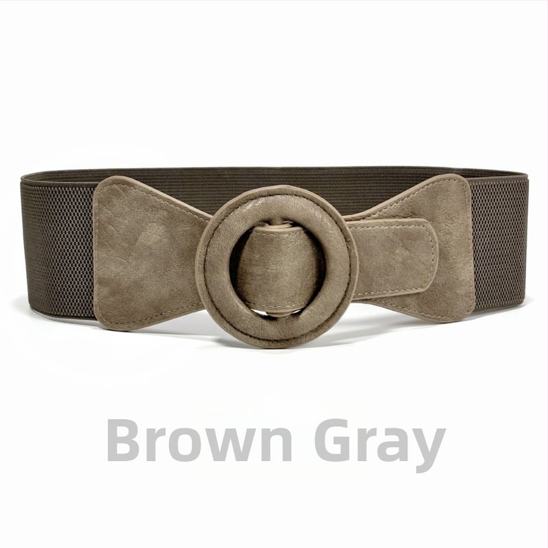 PU кожен колан за талия за рокли и палта, широк стил, distressed ефект, закопчаване с японски бутон, марка 001