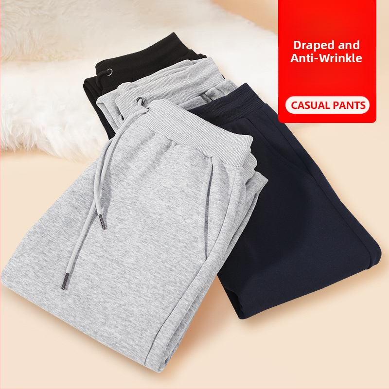 Muške sportske hlače ravnog kroja, visok struk, mikroelastičnost, 58,7% pamuk, 320 g tkanine