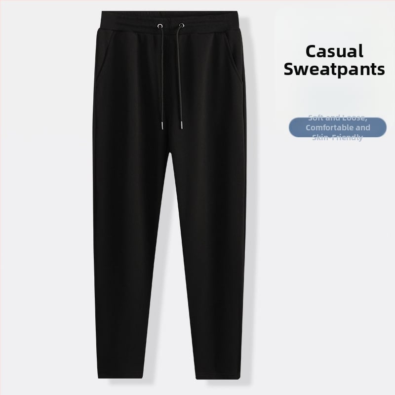 Muške sportske hlače ravnog kroja, visok struk, mikroelastičnost, 58,7% pamuk, 320 g tkanine