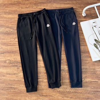 Izšivane sportske hlače jogger, unisex, ravni kroj, duljina 9/10, Velveteen tkanina s Cupro vlaknima