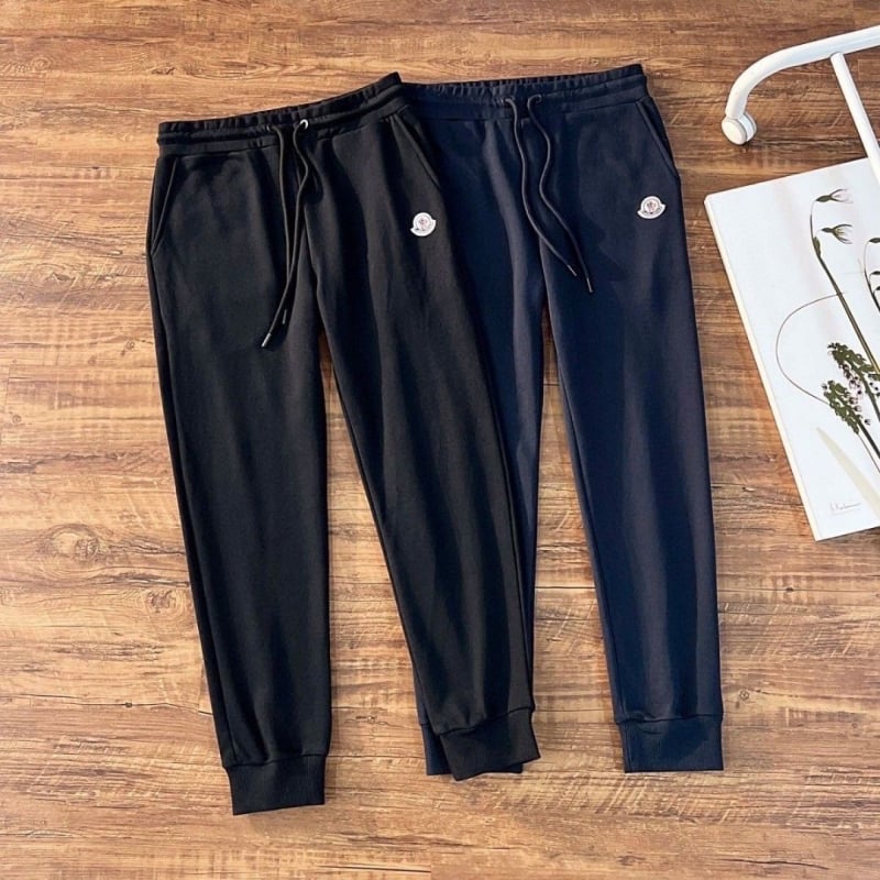 Izšivane sportske hlače jogger, unisex, ravni kroj, duljina 9/10, Velveteen tkanina s Cupro vlaknima