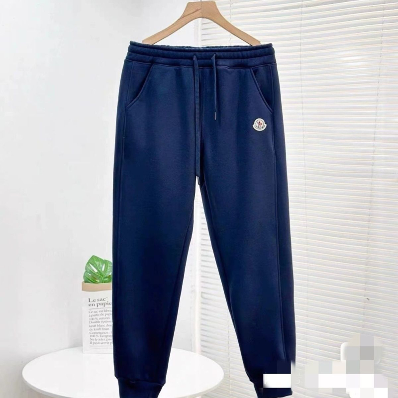 Izšivane sportske hlače jogger, unisex, ravni kroj, duljina 9/10, Velveteen tkanina s Cupro vlaknima