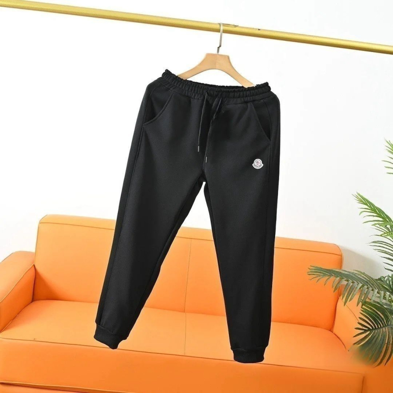 Izšivane sportske hlače jogger, unisex, ravni kroj, duljina 9/10, Velveteen tkanina s Cupro vlaknima