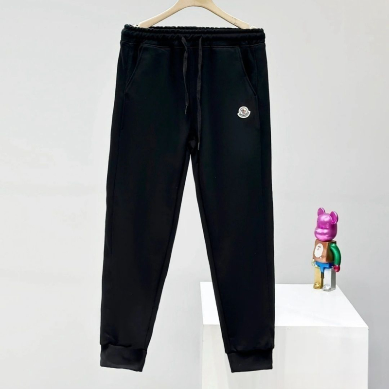 Izšivane sportske hlače jogger, unisex, ravni kroj, duljina 9/10, Velveteen tkanina s Cupro vlaknima