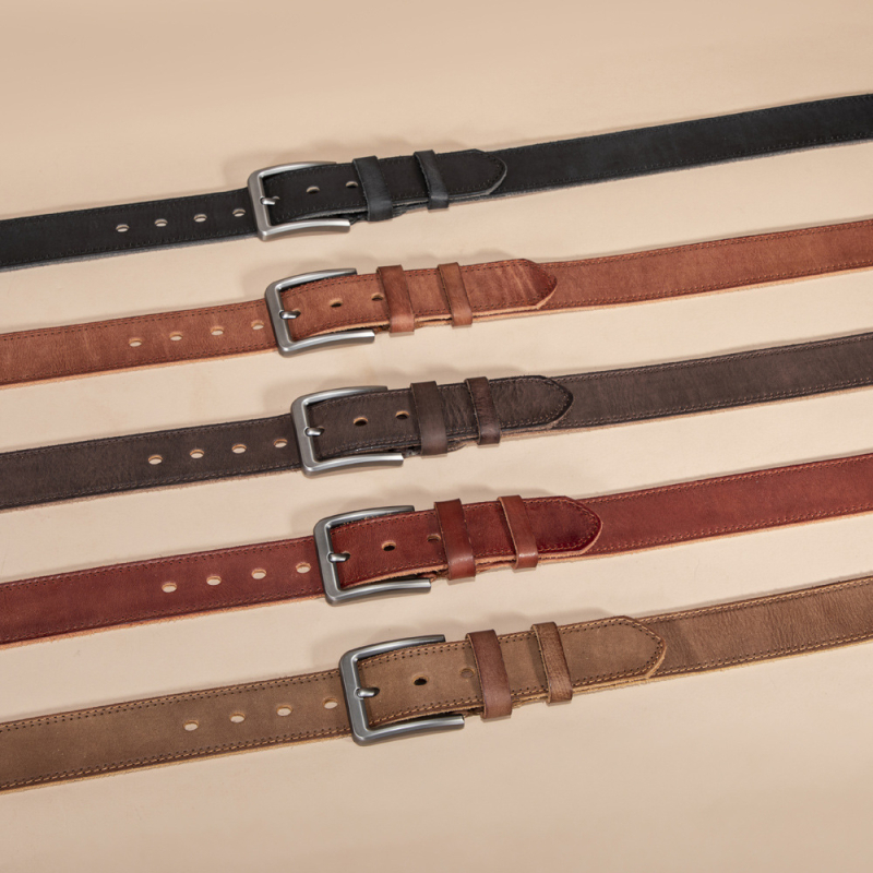 Muški kožni pojas od prvog sloja teleće kože, spona od legure, kopča sa šiljkom, širina 2-4 cm, vintage stil, nacionalni trend