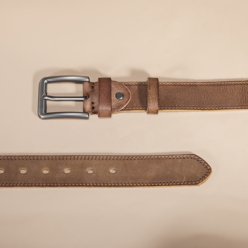 Muški kožni pojas od prvog sloja teleće kože, spona od legure, kopča sa šiljkom, širina 2-4 cm, vintage stil, nacionalni trend