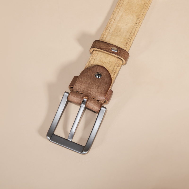 Muški kožni pojas od prvog sloja teleće kože, spona od legure, kopča sa šiljkom, širina 2-4 cm, vintage stil, nacionalni trend