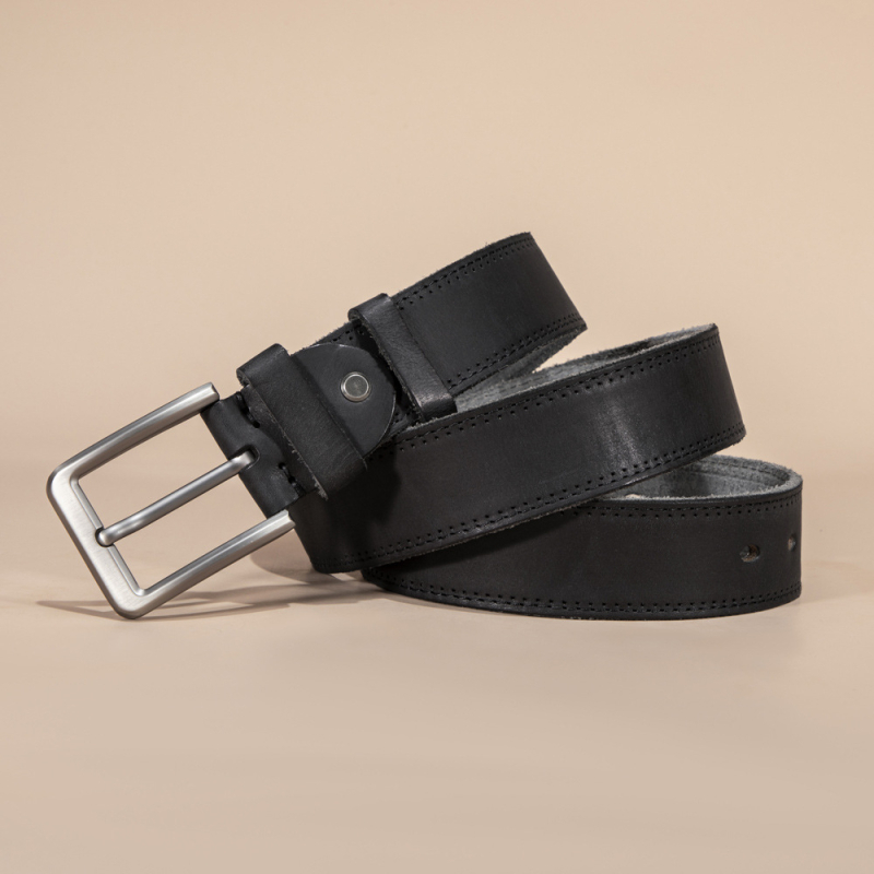 Muški kožni pojas od prvog sloja teleće kože, spona od legure, kopča sa šiljkom, širina 2-4 cm, vintage stil, nacionalni trend