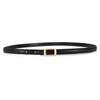 Дамски колан от PU кожа, тънък модел, катарама от сплав, гладко щракване, ширина под 2 см, корейски сладък стил