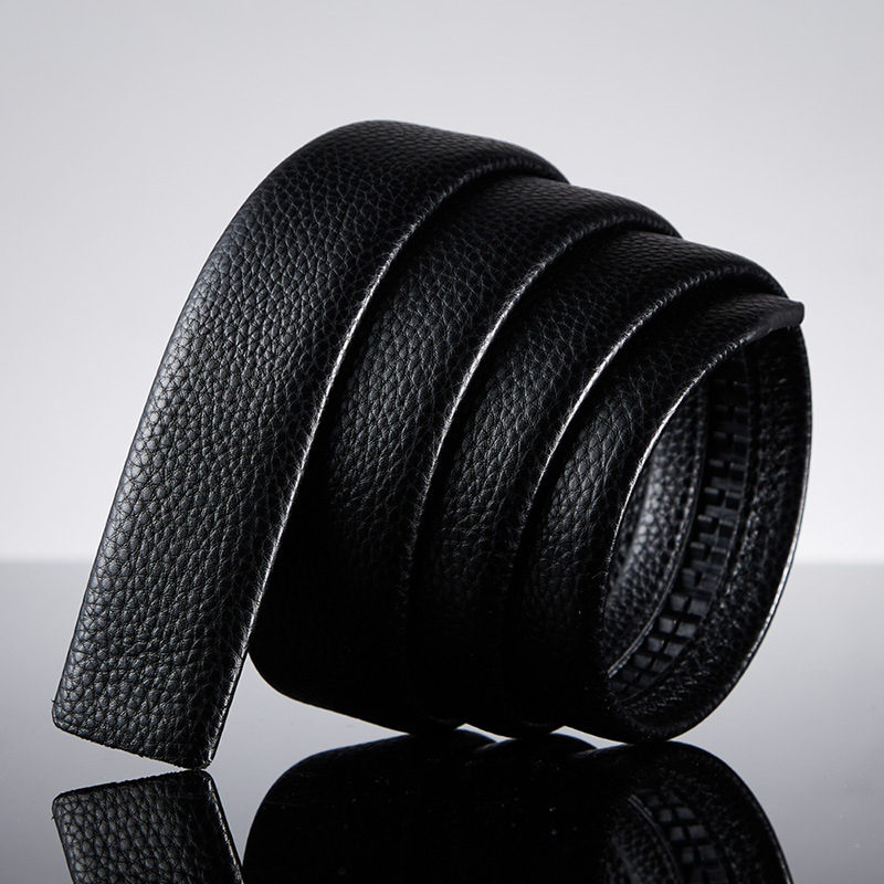 Мъжки кожен колан от първокласна телешка кожа, с автоматично закопчаване, ширина 3,5 см, ембосирана обработка