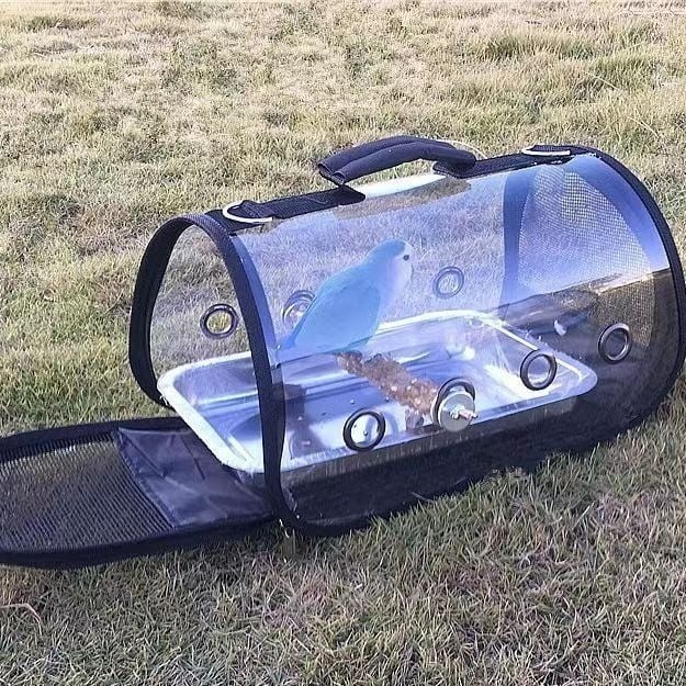 Пътна количка за домашни любимци за двама – голям капацитет, прозрачно дишащо отделение за котки, преносима