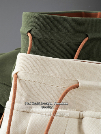 Muške sportske hlače ravnog kroja od smjese vune i tencela, jesensko izdanje 2025, srednji pojas, svakodnevni stil