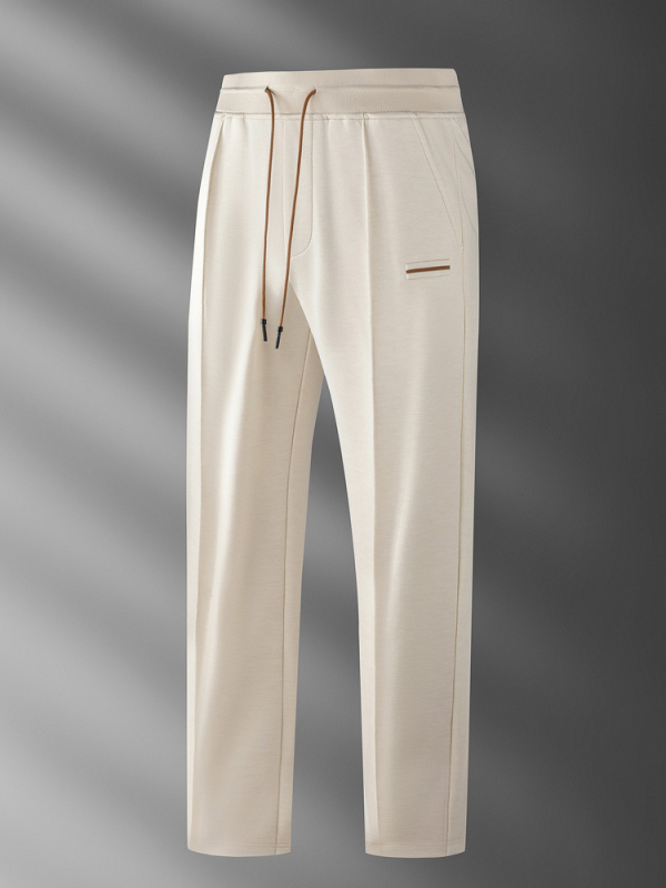 Muške sportske hlače ravnog kroja od smjese vune i tencela, jesensko izdanje 2025, srednji pojas, svakodnevni stil