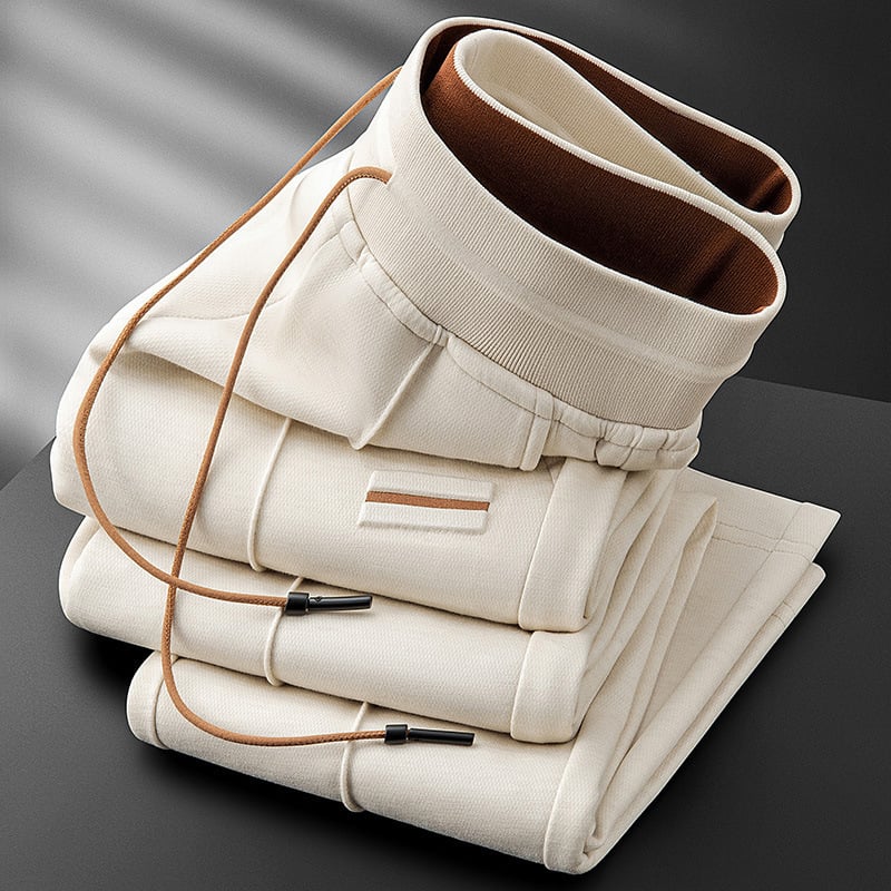 Muške sportske hlače ravnog kroja od smjese vune i tencela, jesensko izdanje 2025, srednji pojas, svakodnevni stil