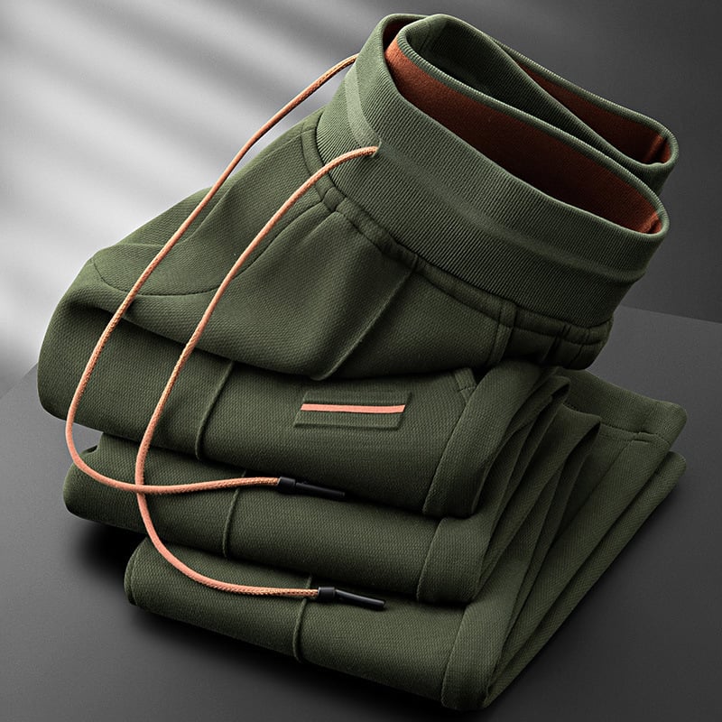 Muške sportske hlače ravnog kroja od smjese vune i tencela, jesensko izdanje 2025, srednji pojas, svakodnevni stil