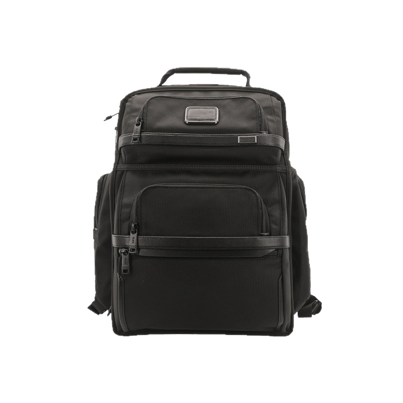 Muški poslovni ruksak za prijenosno računalo, od prave kože, kapacitet 36–55 L, geometrijski uzorak, ergonomski stražnji panel, stil poslovne elite