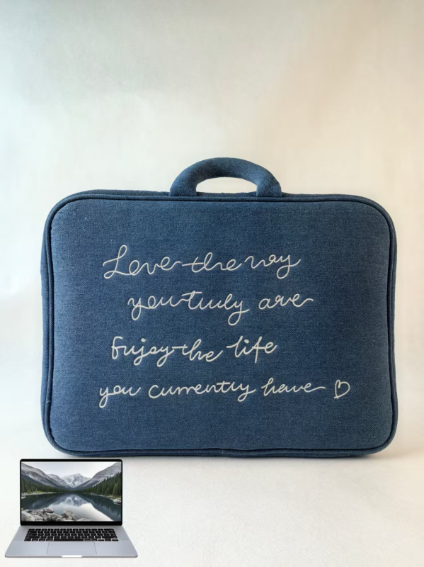 Geantă pentru laptop | denim, respirabilă, ultra ușoară, căptușeală din bumbac, monocromă (Primăvara 2025, Bagme, unisex)