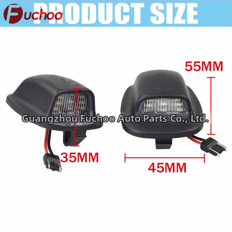 LED svetlo pre poznávaciu značku pre Nissan NP300 D22 1998-2004 — 12V, 5W, ABS puzdro, kompatibilné s NP300 D22