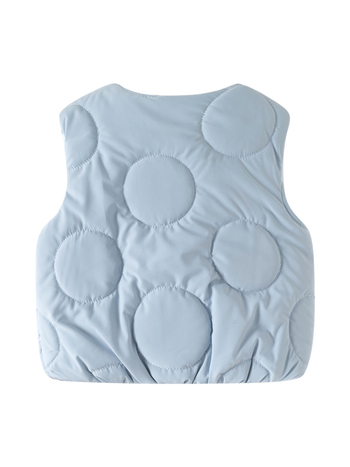 Dječji bezrukavni vest, unisex, debeli zimski model, crtani uzorak, jednostruko kopčanje, vanjski poliester