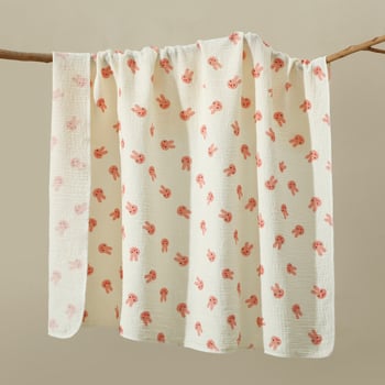 Baba nyári pléd - selyemszál töltet, 100% pamut anyag, újszülöttnek