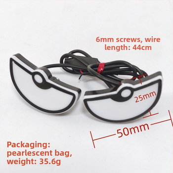 LED φως βιδών πινακίδας μοτοσικλέτας — τρίγωνο διαβολικών ματιών, καθολικό διακοσμητικό αξεσουάρ, 12 V, 0,15 A, πλαστικό, αριθμός εξαρτήματος 143