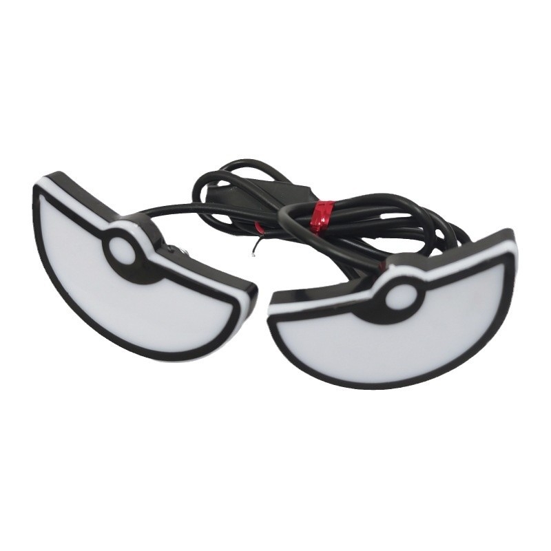 LED φως βιδών πινακίδας μοτοσικλέτας — τρίγωνο διαβολικών ματιών, καθολικό διακοσμητικό αξεσουάρ, 12 V, 0,15 A, πλαστικό, αριθμός εξαρτήματος 143