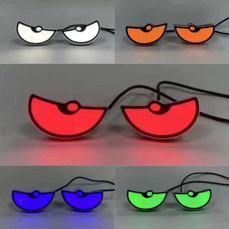 LED φως βιδών πινακίδας μοτοσικλέτας — τρίγωνο διαβολικών ματιών, καθολικό διακοσμητικό αξεσουάρ, 12 V, 0,15 A, πλαστικό, αριθμός εξαρτήματος 143