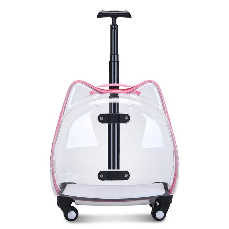 Чанта за домашни любимци с котешки уши, Oxford материал, карикатурен принт, капацитет 20, твърдост средна до мека