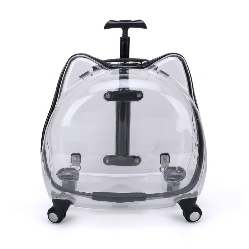 Чанта за домашни любимци с котешки уши, Oxford материал, карикатурен принт, капацитет 20, твърдост средна до мека