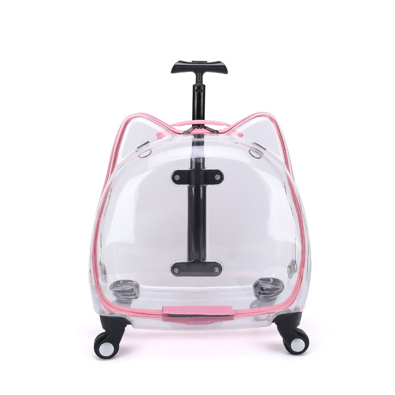 Чанта за домашни любимци с котешки уши, Oxford материал, карикатурен принт, капацитет 20, твърдост средна до мека