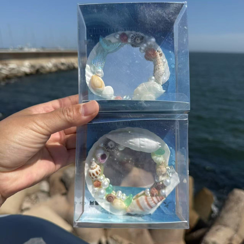 Καλλυντικό καθρέφτης με πλαίσιο από φυσικό κοχύλι, Νέο κινεζικό στυλ, φυσική κατασκευή, ιδανικό δώρο επιχειρήσεων ή προώθησης