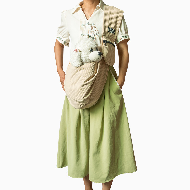 Раница за домашни любимци — портативна за разходки, голям капацитет; материал: ветровка; капацитет: 7,5 кг; структура: средна до мека